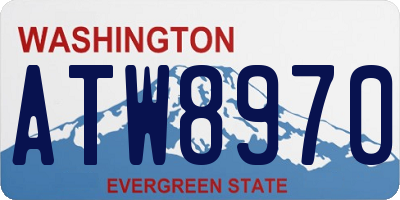 WA license plate ATW8970