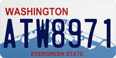 WA license plate ATW8971