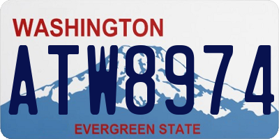 WA license plate ATW8974