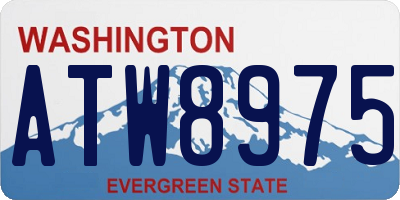 WA license plate ATW8975