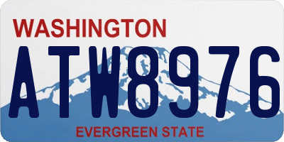 WA license plate ATW8976