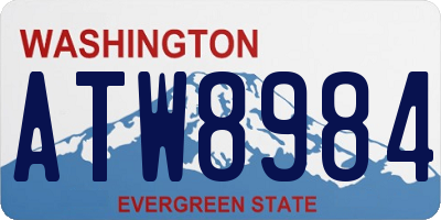 WA license plate ATW8984