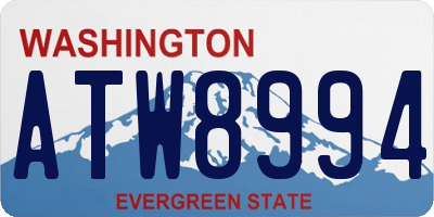 WA license plate ATW8994