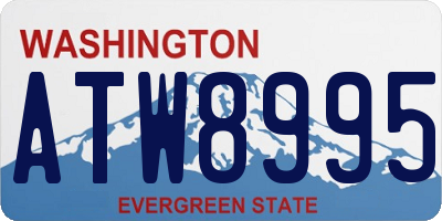 WA license plate ATW8995