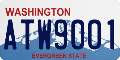 WA license plate ATW9001