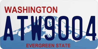 WA license plate ATW9004