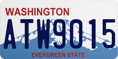 WA license plate ATW9015