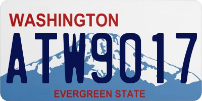 WA license plate ATW9017