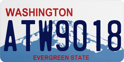 WA license plate ATW9018