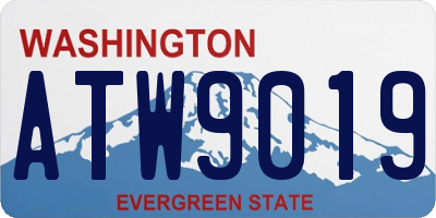 WA license plate ATW9019