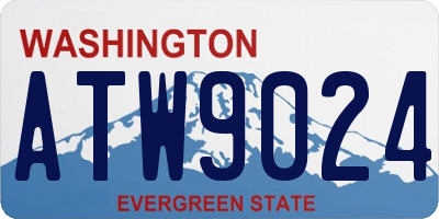 WA license plate ATW9024