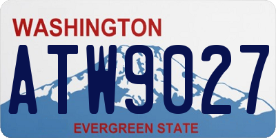 WA license plate ATW9027