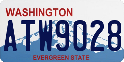 WA license plate ATW9028