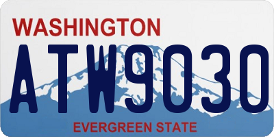 WA license plate ATW9030