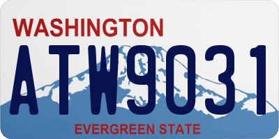 WA license plate ATW9031