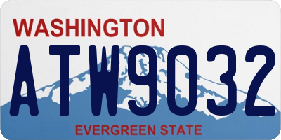 WA license plate ATW9032