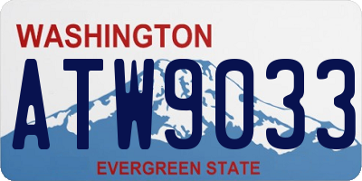 WA license plate ATW9033