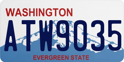 WA license plate ATW9035