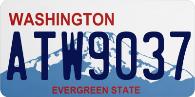 WA license plate ATW9037