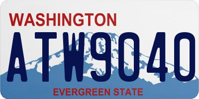 WA license plate ATW9040