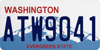 WA license plate ATW9041