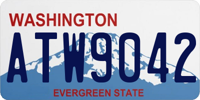 WA license plate ATW9042