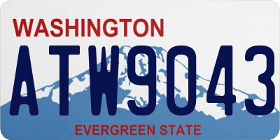 WA license plate ATW9043