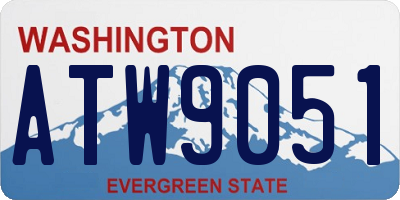 WA license plate ATW9051