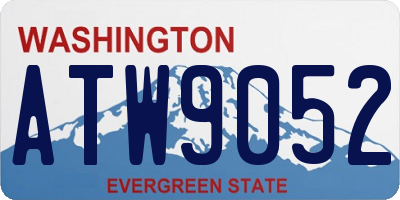 WA license plate ATW9052