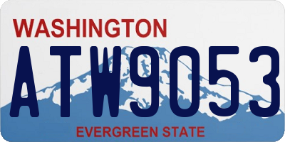 WA license plate ATW9053