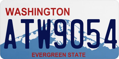 WA license plate ATW9054