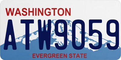 WA license plate ATW9059