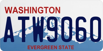 WA license plate ATW9060