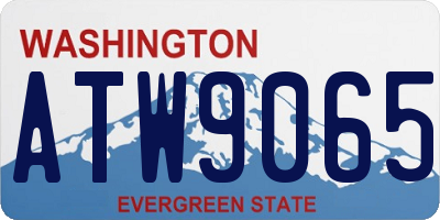 WA license plate ATW9065