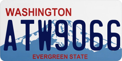 WA license plate ATW9066