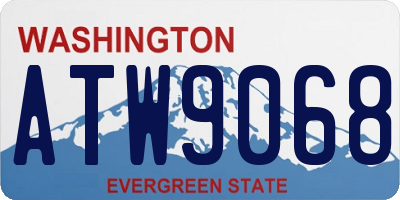 WA license plate ATW9068