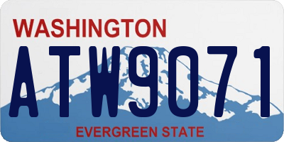 WA license plate ATW9071