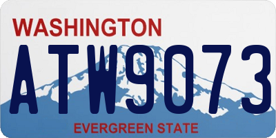 WA license plate ATW9073