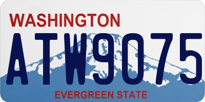 WA license plate ATW9075