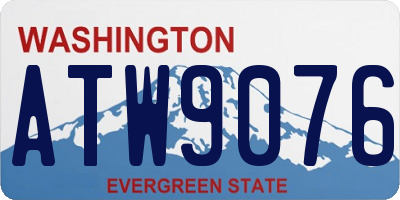 WA license plate ATW9076