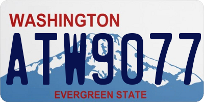 WA license plate ATW9077