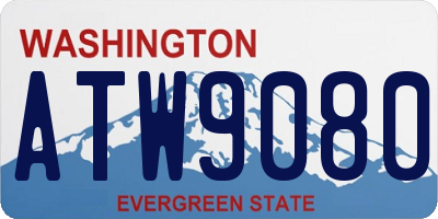 WA license plate ATW9080