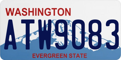WA license plate ATW9083