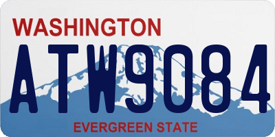 WA license plate ATW9084
