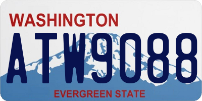 WA license plate ATW9088