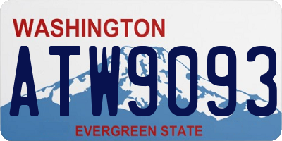 WA license plate ATW9093