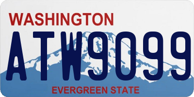 WA license plate ATW9099