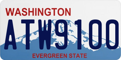 WA license plate ATW9100