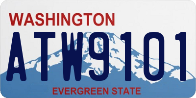 WA license plate ATW9101