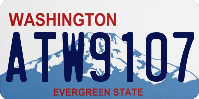 WA license plate ATW9107